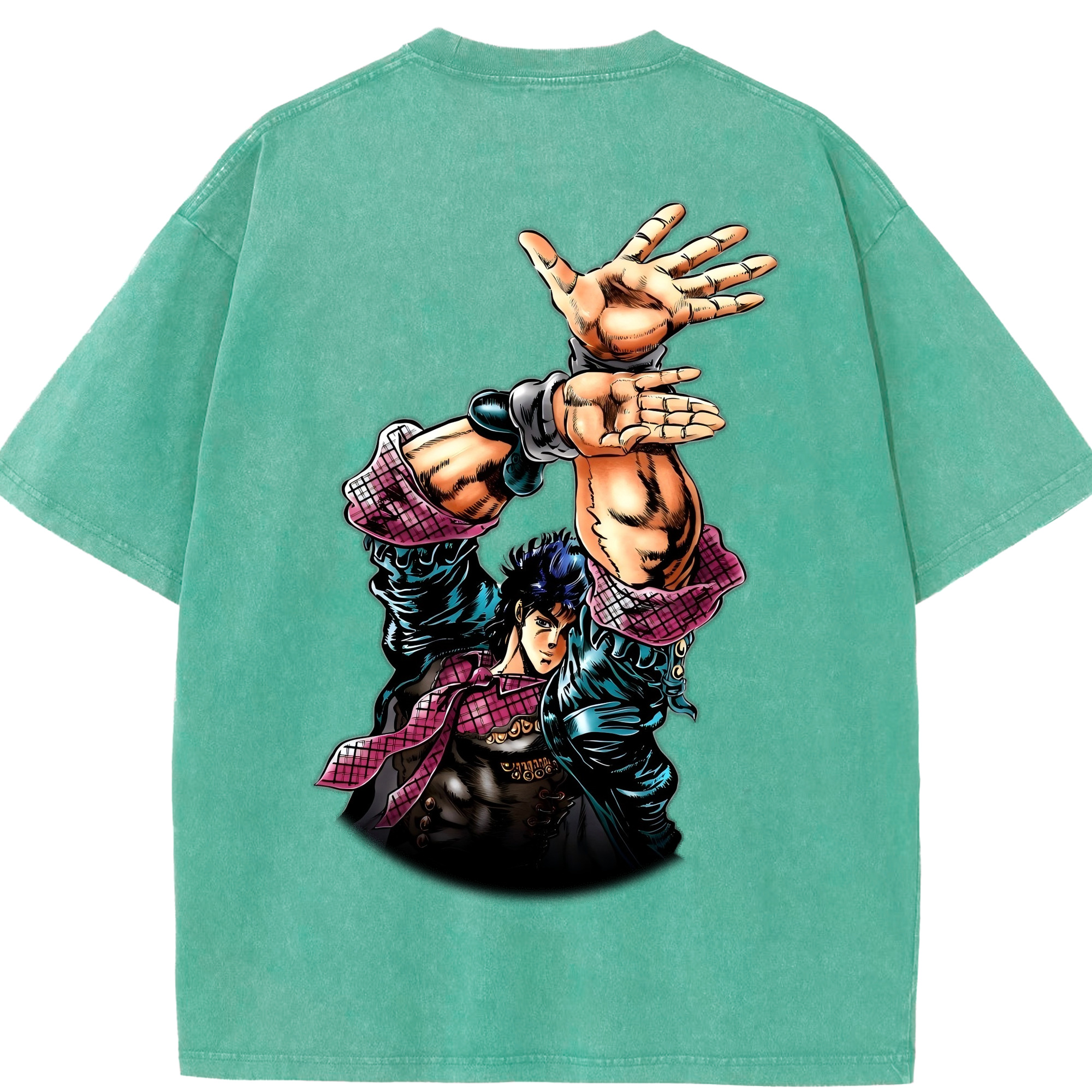 （画像用） ジョジョの奇妙な冒険 /ジョナサン?ジョースター JoJo's Bizarre Adventure Jonathan Joestar 綿100% ヴィンテージ風 半袖Tシャツ（背面プリント）